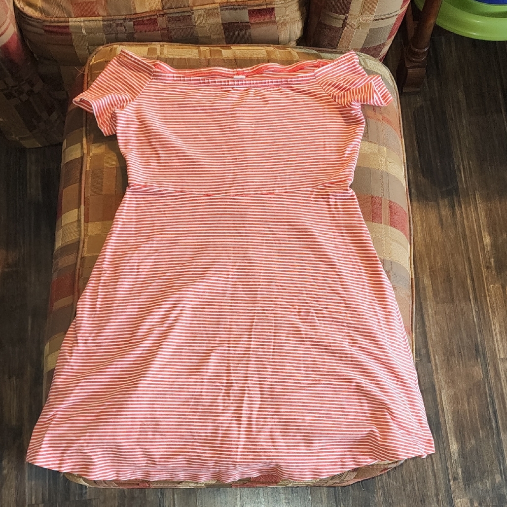 Striped Off-Shoulder Dress